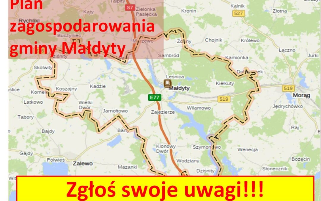 Jak wypełnić zgłoszenie uwag do planu zagospodarowania przestrzennego gminy.